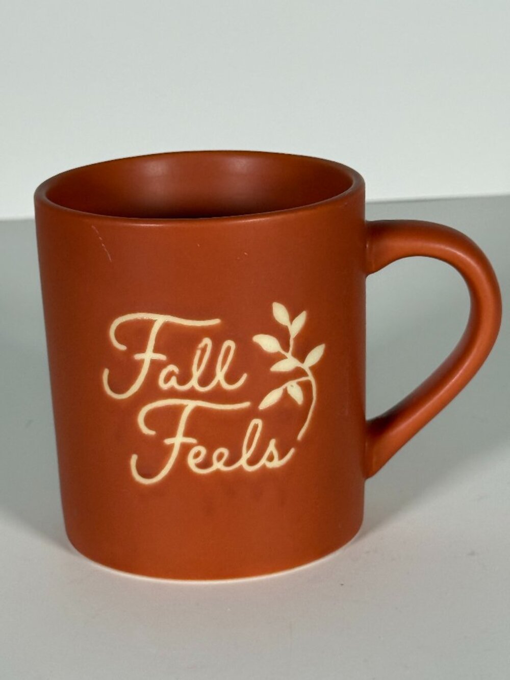 Threshold Fall Feels Mug Orange Stoneware Coffee Cup Autumn Decor